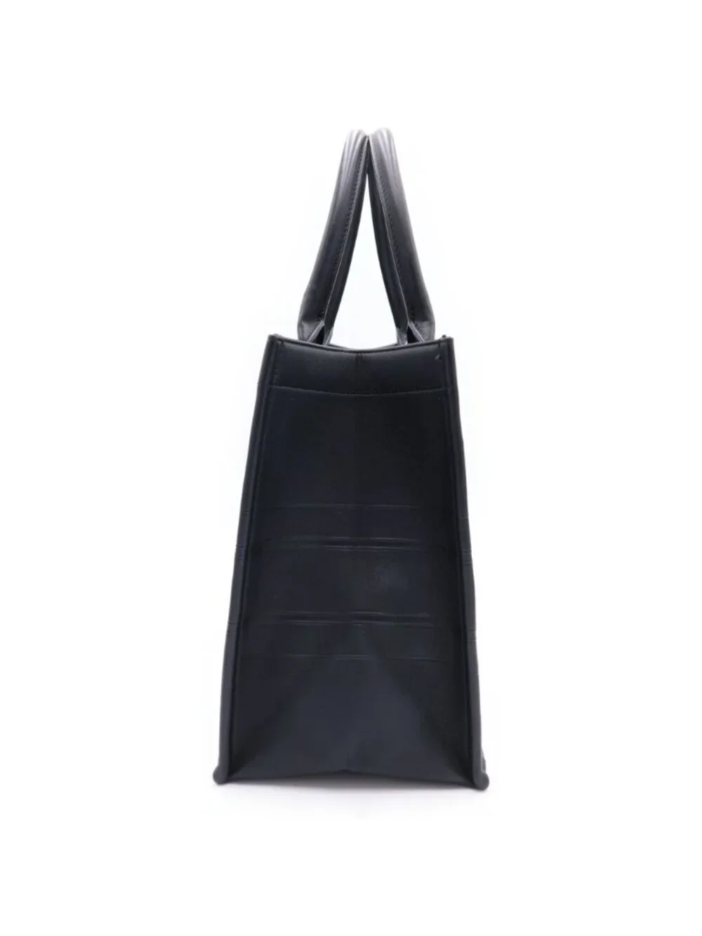 Dior Book Tote Handbag Black Leather